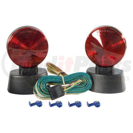 53204 by CURT MANUFACTURING, LLC. - 4-WAY FLAT MAGNETIC TOW LIGHT SET IN STORAGE CASE