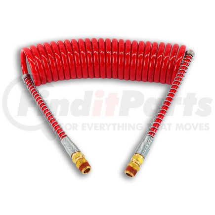 21012R by POWER PRODUCTS - 12'red Coiled Air Hose W/Handle