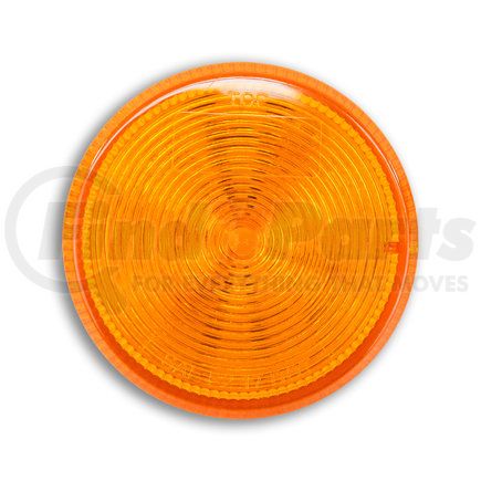 HDV3001Y by HD VALUE - 2” Round Amber Marker/Clearance M/C 4 LED; Gray Housing, 2 Core Connector