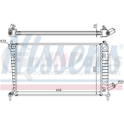 68004A by NISSENS - Radiator