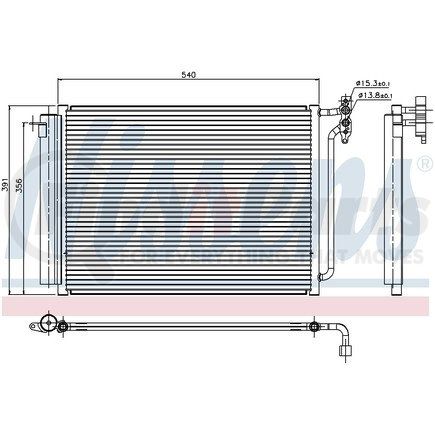94605 by NISSENS - A/C Condenser for BMW