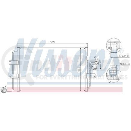 94522 by NISSENS - A/C Condenser for VOLKSWAGEN WATER