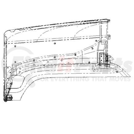 A17-12077-001 by FREIGHTLINER - HOOD ASSY-FLD120AF,DUA