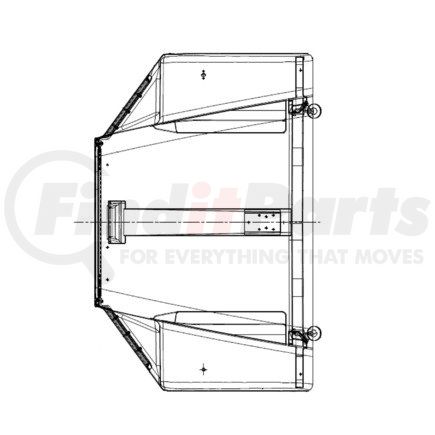 A17-14883-001 by FREIGHTLINER - HOOD-FLD120SD,RECT,2BA