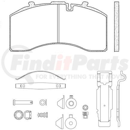 MPBD1369CV by HALDEX - Air Disc Brake Pad