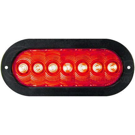 M823RTL-7 by PETERSON LIGHTING - 820R-7/823R-7 LumenX® Oval LED Stop, Turn and Tail Light, AMP - Red Narrow Flange