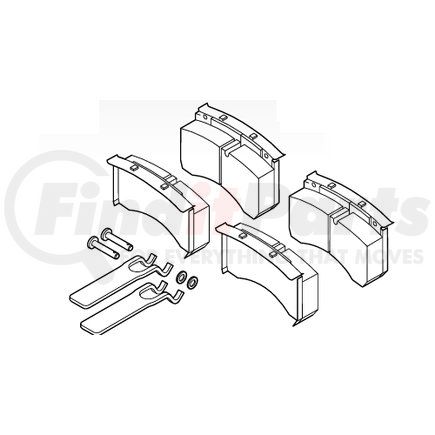 3057000600 by SAF HOLLAND - BRAKE PAD-SET - SBS2220K0