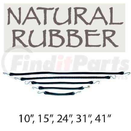 52215C by ANCRA - Rubber Tie-50 per Box 15" -72 Boxes Per Skid - Crimped Hooks