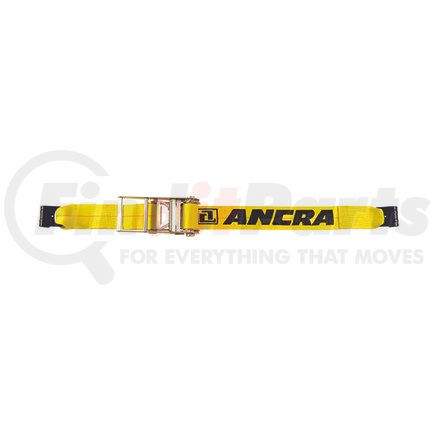 49346-10 by ANCRA - 4" x 27' Ratchet Strap w/41766-18 Flat Hooks- 5,400 lbs. WLL