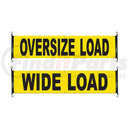 49894-15 by ANCRA - OVERSIZE LOAD sign w/bungees, 18"x84"