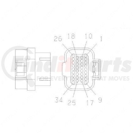 23-13151-029 by FREIGHTLINER - CONNECTOR-PLUG,ELECTRICAL-34CA