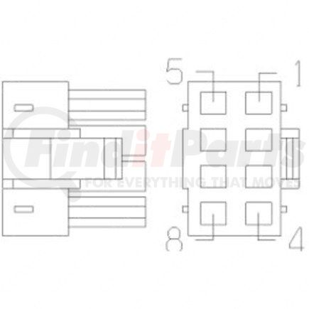 23-13152-801 by FREIGHTLINER - CONNECTOR-PLUG,8CAV,VLC,JSSVLP