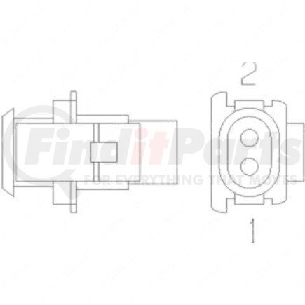 23-13153-421 by FREIGHTLINER - CONNECTOR-PLUG,ELECTRICAL-4CAV