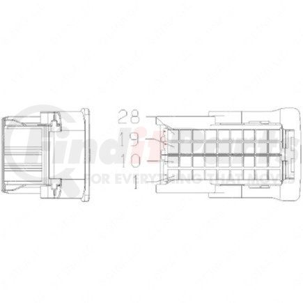 A23-13361-017 by FREIGHTLINER - PLUG-36CAV,MCP1.5K,23-BR