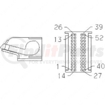 A23-13361-016 by FREIGHTLINER - PLUG-52CAV,MQS,23-13304-312,BK