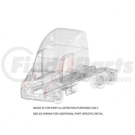 S83-00000-022 by FREIGHTLINER - HARN,HOOD ALL/LH,M2,13