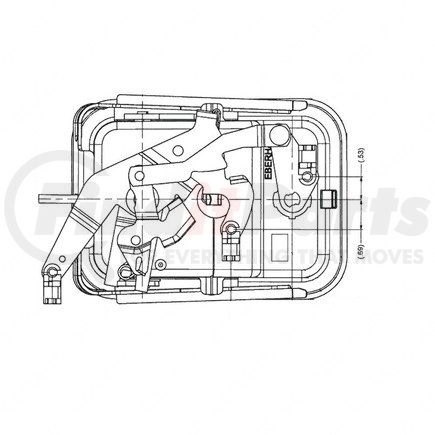 A18-68368-001 by FREIGHTLINER - HANDLE-REL,EXT,DOOR,E-COATED,R