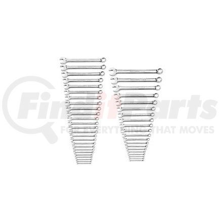 81919 by GEARWRENCH - 44pc.  Long Pattern Combination Non-Ratcheting Wrench Set, SAE/Metric