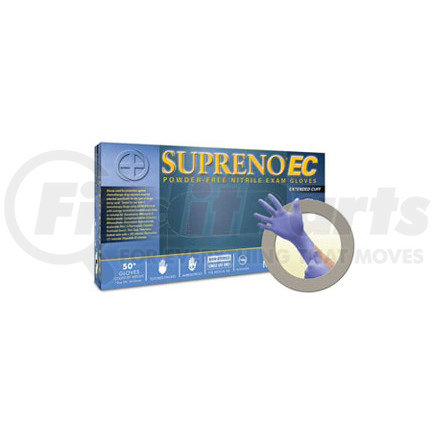 SEC375M by MICROFLEX - Supreno® EC Powder-Free Extended Cuff Nitrile Examination Gloves, Blue, Medium