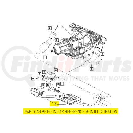 4854532AB by CHRYSLER - Exhaust Muffler And Resonator, Right Side - Mopar (4854532AB) 2008-2010 Dodge Charger - 4854532ab