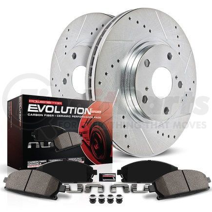 K4744 by POWERSTOP BRAKES - 1 CLICK BRAKE KIT W/HDW