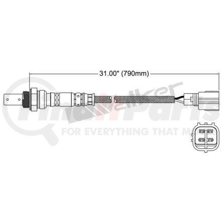 WALKER AIR BRAKE 250-54004 OXYGEN SENSOR