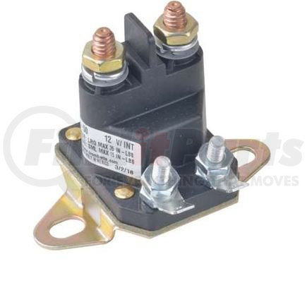 Trombetta 892-1221-210-50 Plastic DC Contactor Solenoid - Non-Grounded, 10-32 Stud+Spade, 1/4-20 Stud, 12V, Standard Base Bracket, Intermittent Duty