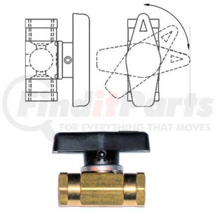 Hendrickson VS-28048 2-WAY VENTED BALL VALVE