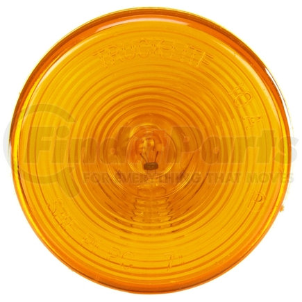 Truck-Lite 10202Y3 10 Series Incandescent Clearance / Marker Light - Yellow Round, 1 Bulb, PC, PL-10, 12V, Bulk