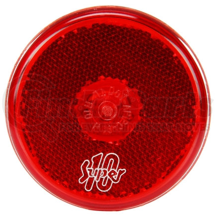 Truck-Lite 10208R3 Super 10, Incandescent, Red Round, 1 Bulb, Marker Clearance Light, PC, Reflectorized, PL-10, 12V, Bulk