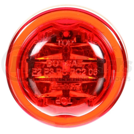 Truck-Lite 10275R3 10 Series, LED, Red Round, 8 Diode, Marker Clearance Light, PC, PL-10, 12V, Bulk