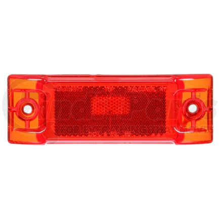 Truck-Lite 21002R3 Super 21, Incandescent, Red Rectangular, 1 Bulb, Marker Clearance Light, P2, 2 Screw, Reflectorized, Super 21 Plug, Stripped End, 12V, Kit, Bulk