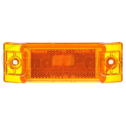 Truck-Lite 21002Y3 Super 21, Incandescent, Yellow Rectangular, 1 Bulb, Marker Clearance Light, P2, 2 Screw, Reflectorized, Super 21 Plug, Stripped End, 12V, Kit, Bulk