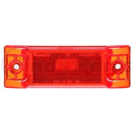 Truck-Lite 21201R3 Super 21, Incandescent, Red Rectangular, 1 Bulb, Marker Clearance Light, P2, 2 Screw, Reflectorized, Super 21 Plug, 12V, Bulk