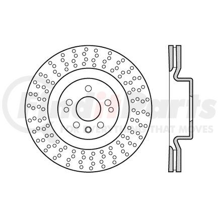 Centric 125.35104 Premium High Carbon Alloy Brake Rotor