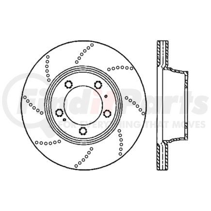 Centric 128.37043 Premium Drilled Brake Rotor