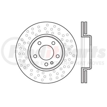 Centric 125.35102 Premium High Carbon Alloy Brake Rotor
