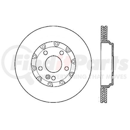 Centric 125.37048 Premium High Carbon Alloy Brake Rotor