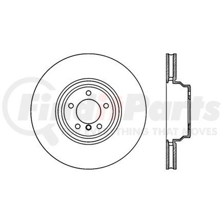 Centric 125.34102 Premium High Carbon Alloy Brake Rotor