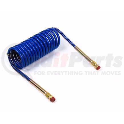 Grote 810015B Coiled Air Hose 15 Foot With 12 in. Leads Blue