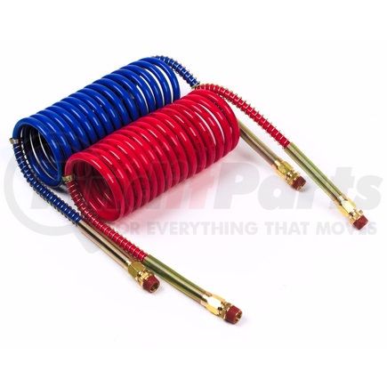 Grote 81-0020 Coiled Air Hose Set 12 Foot With 20 in. Leads Blue/Red