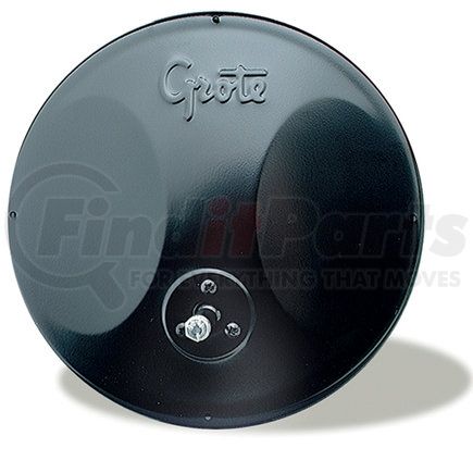 Grote 12172 8" Round Convex Mirrors with Offset Ball-Stud - Black