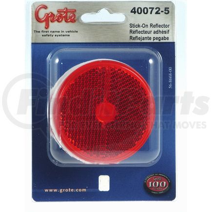 Grote 40072-5 2½" Round Stick-On Reflector - Red