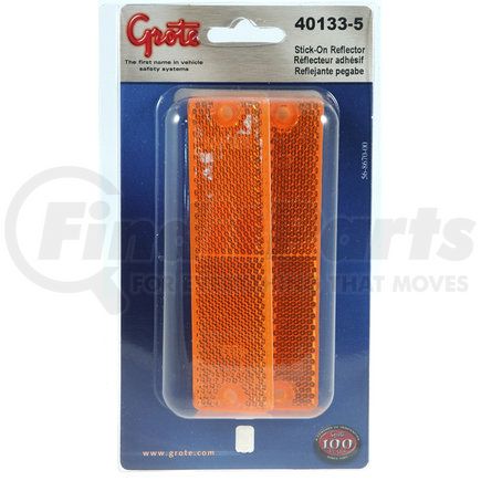 Grote 40133-5 Mini Stick-On / Screw-Mount Rectangular Reflectors - Yellow