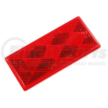 Grote 40302 Stick-On Rectangular Reflectors - Red