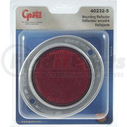 Grote 40232-5 Aluminum Two-Hole Mounting Reflectors - Red