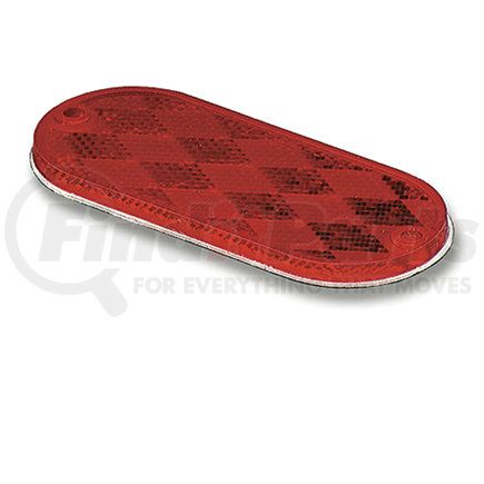 Grote 41042 Oval Reflector - Red