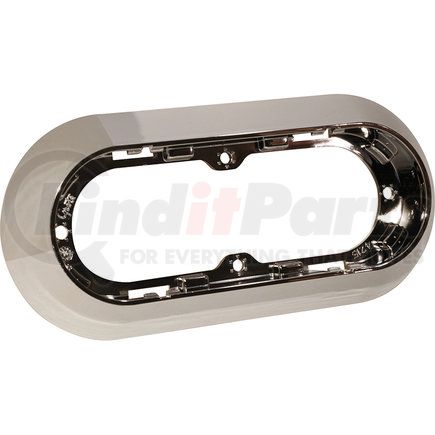 Grote 42153 Surface-Mount Snap-In Flange For 6" Oval Lights - Chrome