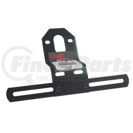 Grote 43022-5 Universal Steel Offset License Plate Bracket - Black