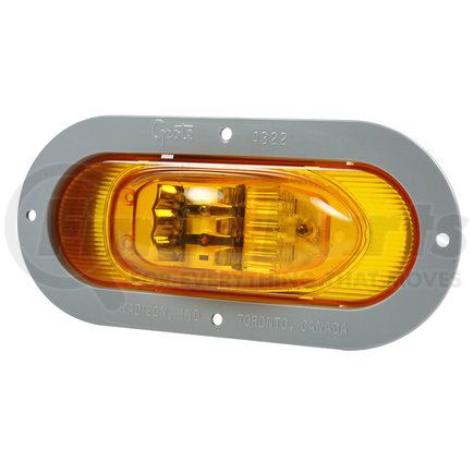 Grote 54243 SuperNova® Oval LED Side Turn Marker Light - Gray Theft-Resistant Flange, Male Pin